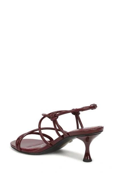 Sam Edelman Riana Strapy Heel Sandal French Merlot Patent Leather In Burgundy