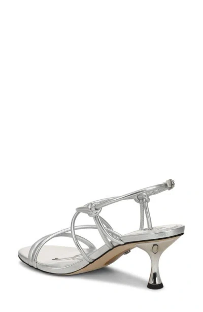 Sam Edelman Riana Strapy Heel Sandal Soft Silver Faux Leather