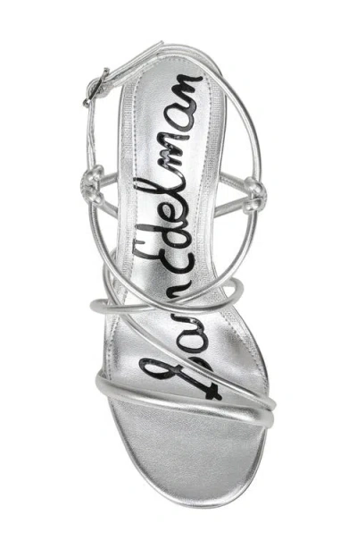 Sam Edelman Riana Strapy Heel Sandal Soft Silver Faux Leather