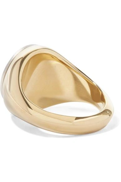 Shop Jw Anderson Gold-plated And Silver-tone Ring