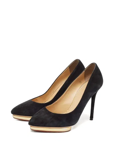 Pre-owned Charlotte Olympia Dolly Heeled Pumps In Black