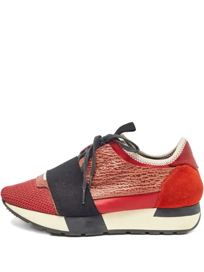 Pre-owned Balenciaga Race Runner Sneakers In Red