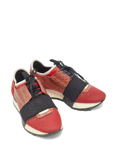 Pre-owned Balenciaga Race Runner Sneakers In Red