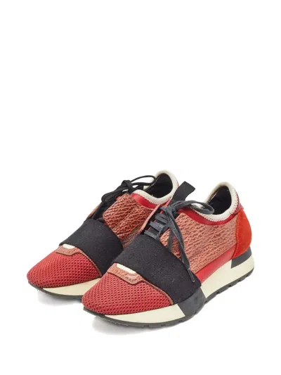 Pre-owned Balenciaga Race Runner Sneakers In Red