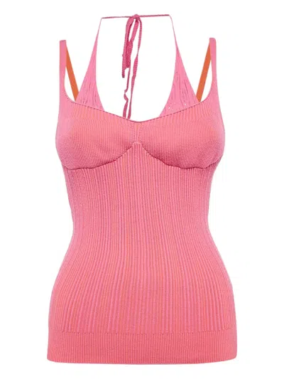 Pre-owned Jacquemus La Maille Valensole Tank Top In Pink
