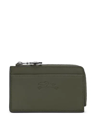 Longchamp Embossed Leather Cardholder