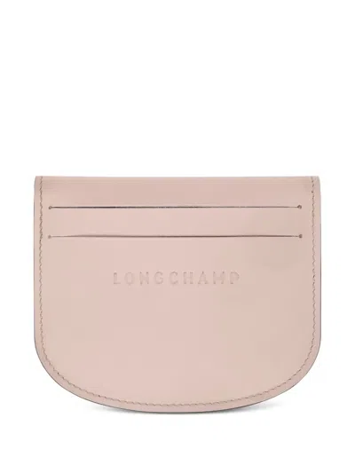 Longchamp Embossed-logo Cardholder In Pink