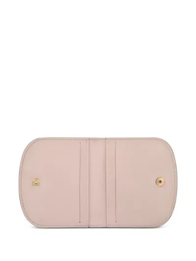Longchamp Embossed-logo Cardholder In Pink