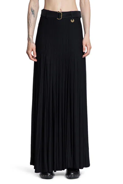 Burberry Crepe Jersey Maxi Skirt Skirts Black