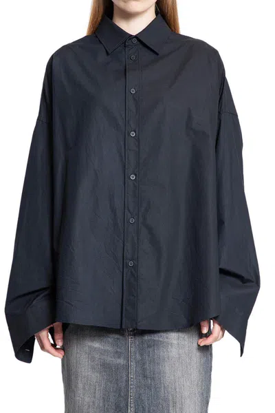 Balenciaga Woman Black Shirts In Black