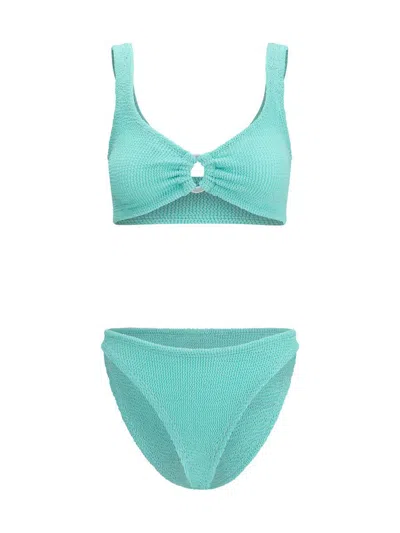 Hunza G Julia Bikini Crinkle Detail In Blue