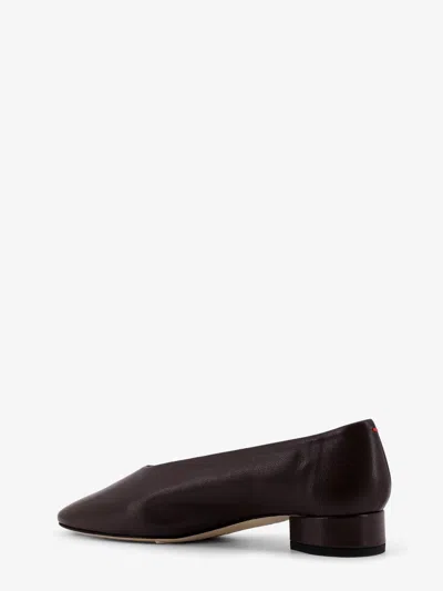 Aeyde Womens Dark Brown Delia Pointed-toe Leather Heeled Courts