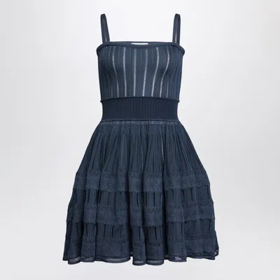 Alaïa A-line Crinoline Mini Dress With Removable Straps In Black