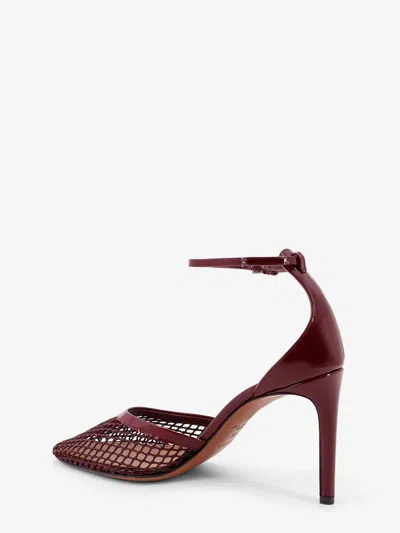 Alaïa Alaia Women Pumps 90 Mesh Sandals In Burgundy