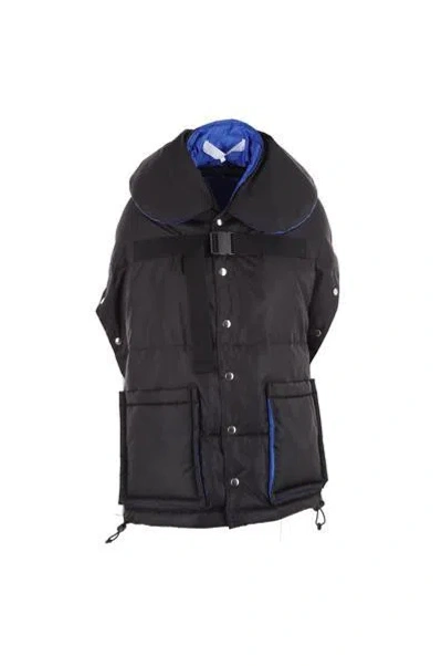 Comme Des Garçons Tao Padded Snap-button Cape In Black
