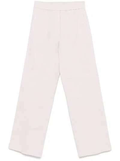Forte Forte Light Pink Straight-leg Trousers In Pink