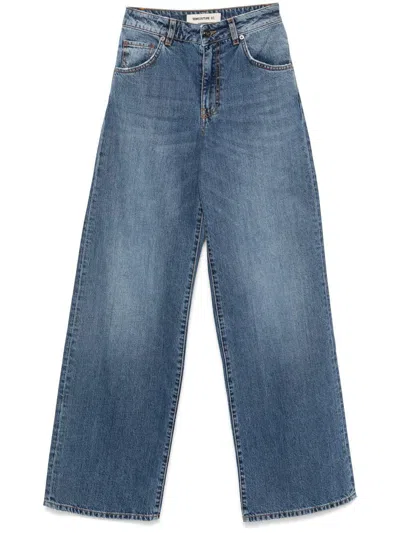 Semicouture Semi Couture High-waisted Wide-leg Blue Denim Jeans