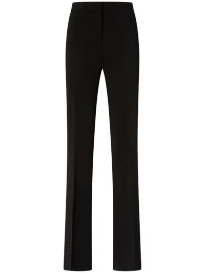 Pinko Flattering Tailored Trousers With Classic Waistband In Black