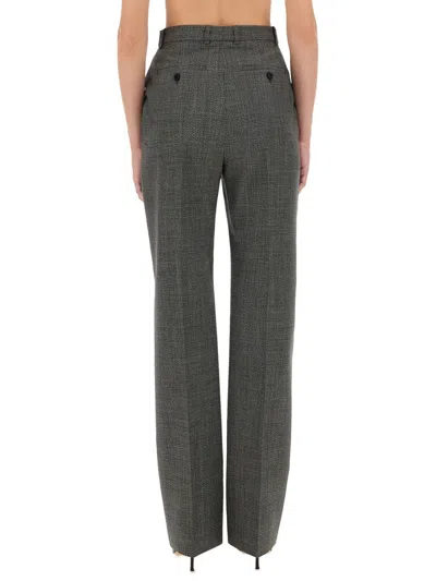 Alexander Mcqueen Grey Salt And Pepper Bootcut Suit Trousers For Women In Gray