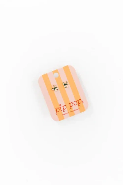 Pip Pop Frenchie Stud Earring In Gold