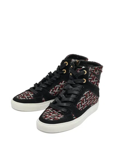 Pre-owned Zadig & Voltaire All-over Logo Lace-up Sneakers