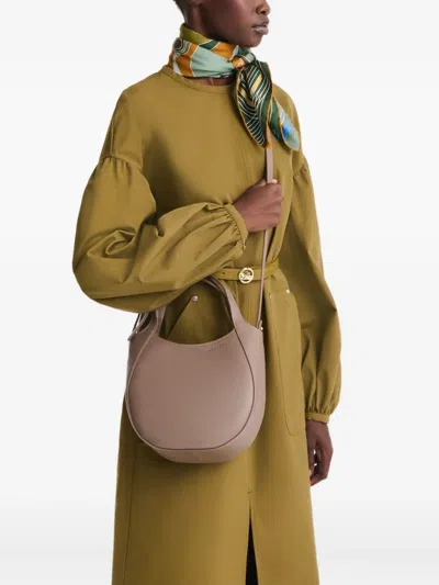 Longchamp Taupe Le Foulonne Small Crossbody Bag In Brown