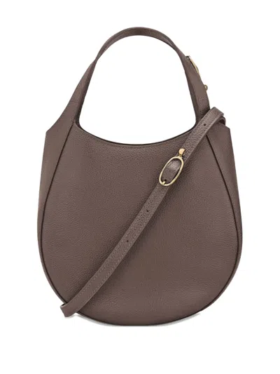 Longchamp Taupe Le Foulonne Small Crossbody Bag In Brown