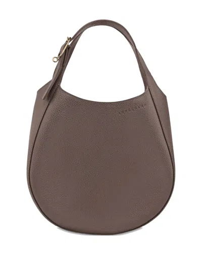 Longchamp Taupe Le Foulonne Small Crossbody Bag In Brown