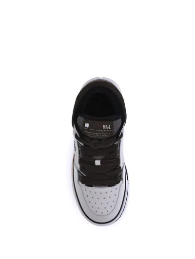 Amiri Brown Low Top Sneakers With Logo Detail On The Side And Mesh Panels In Suede Man