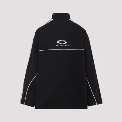 Balenciaga Black Tracksuit Jacket In Technical Fabric In Black
