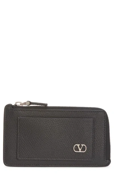 Valentino Garavani Vlogo Leather Coin Card Case