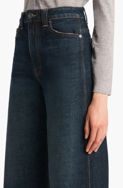 Khaite Dane High Waist Wide Leg Jeans In Blue