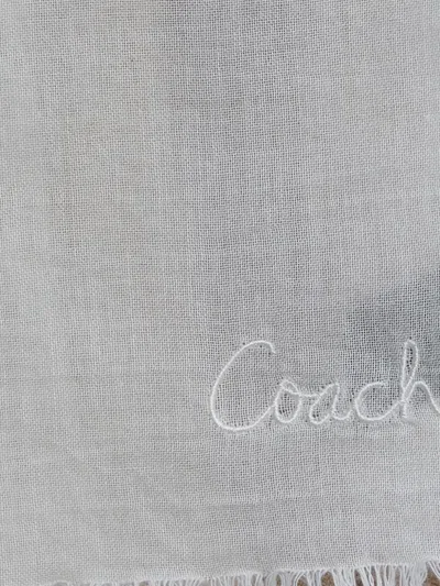 Pre-owned Coach Striped Scarf