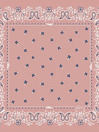 Longchamp Paisley-print Scarf In Pink