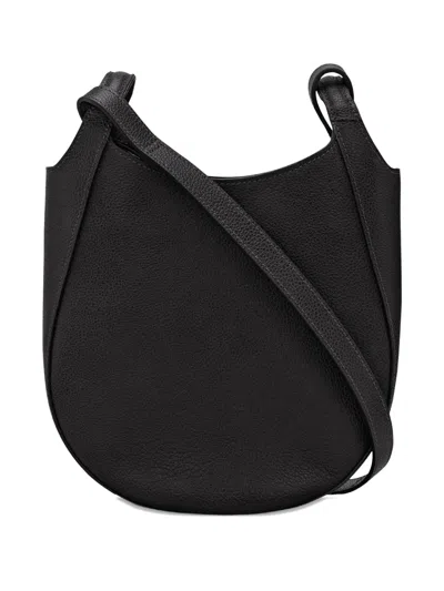 Longchamp Small Le Foulonne Leather Crossbody Bag In Black