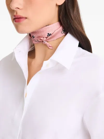 Longchamp Paisley-print Scarf In Pink
