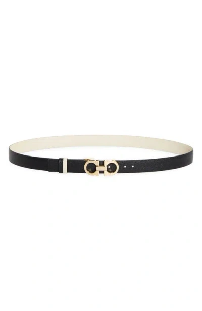 Ferragamo Reversible Gancini Calfskin Leather Belt
