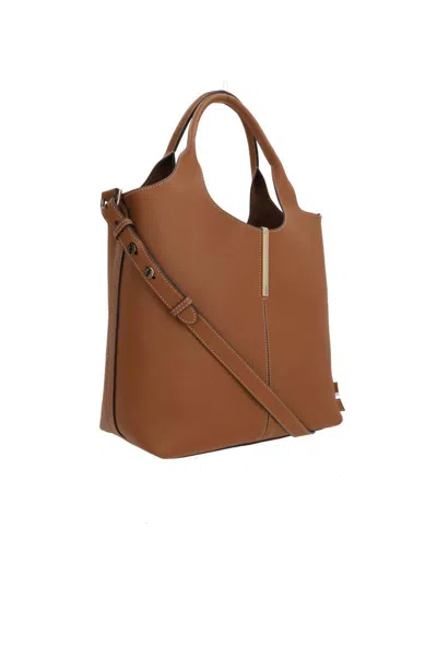 Tod's Brown Leather Top Handle Bag