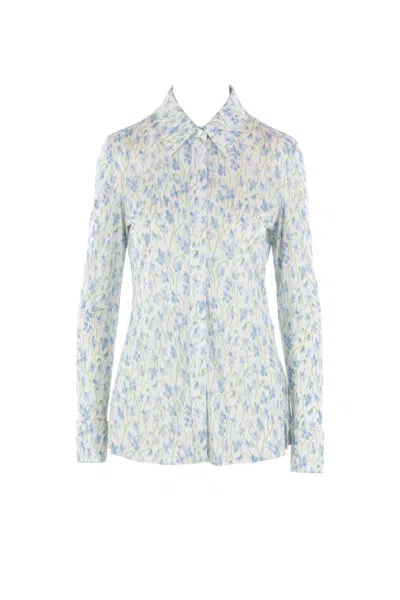 Loewe Floral Print Shirt In Blue