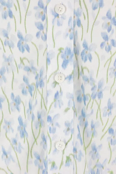 Loewe Floral Print Shirt In Blue