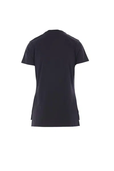Vivienne Westwood Classic Black T-shirt With Iconic Orb Print In Blue