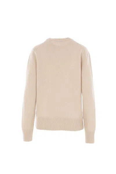 Burberry Beige Wool Sweater In Brown