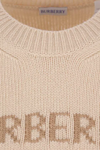 Burberry Beige Wool Sweater In Brown