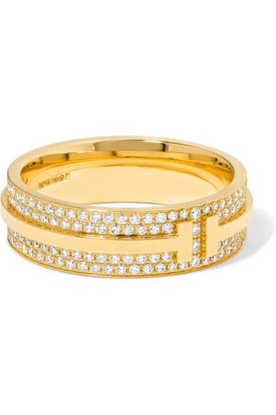 Shop Tiffany & Co 18-karat Gold Diamond Ring