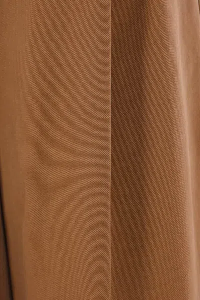 Chloé High-rise And Wide-leg Cotton Canvas Trousers Clothing In Brown