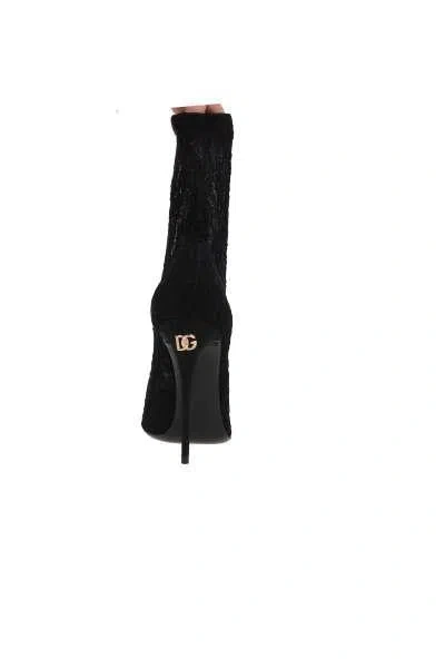 Dolce & Gabbana Lollo Lace And Leather Ankle Boots