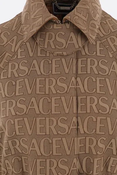 Versace Coats In Brown