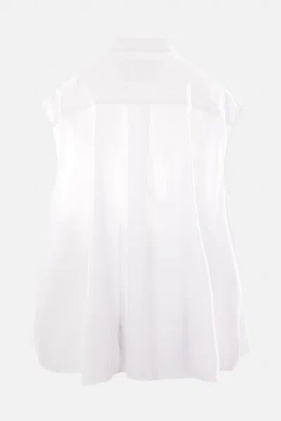 Sacai Overlay Shirt Shirt And Blouse White In White