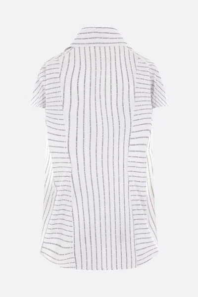 Vivienne Westwood Cotton Shirt With All-over Logo Print In Neutral