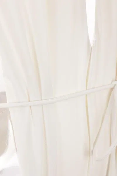 Saint Laurent Nylon Blend One Piece Swimsuit In White